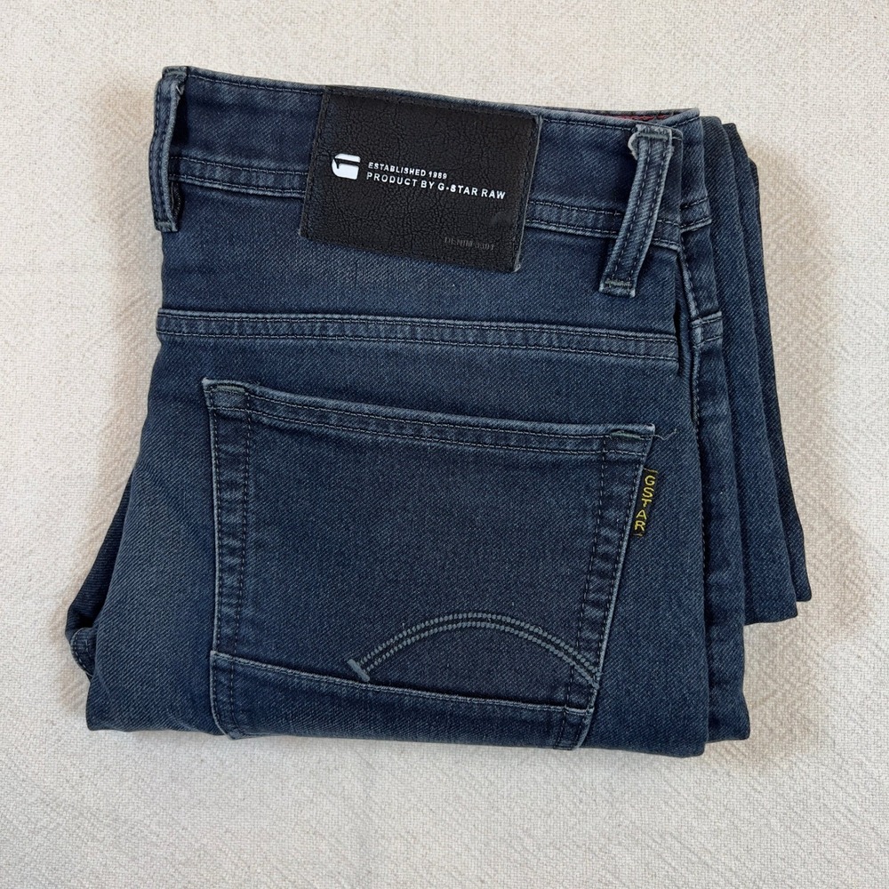 G-Star Raw 3301 Mens Jeans Denim Blue Casual Modern Style Size‎ 32x28